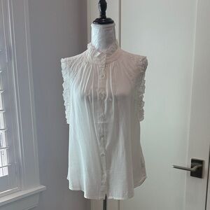 Kut from the Kloth White Button-Down Blouse